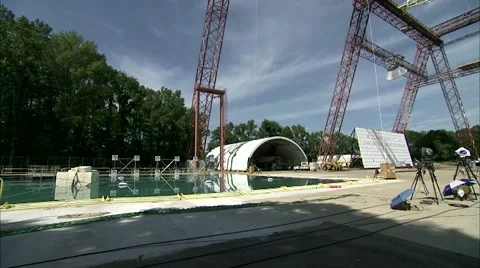 NASA - Multi-Purpose Crew Vehicle Water Landing Test Stock Footage