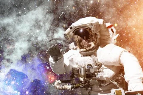NASA space exploration astronaut. Elements of this image furnished by NASA. Stock Photos