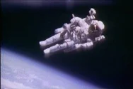 Nasa - Space Shuttle Challenger Astronaut Bruce Mccandless Ii Jet Pack Flight Stock Footage
