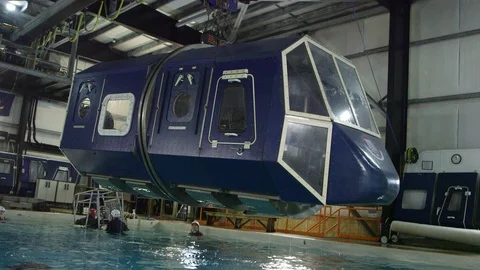 NASA underwater training Stock Footage 93533977