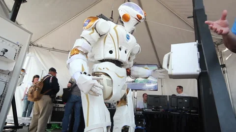 NASA Valkyrie Robot Reaching Out Time Lapse Stock-Footage 54931450