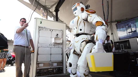 NASA Valkyrie Robot Turning Head Video stock 54920225