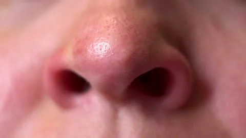 Nasal breathing 4K Stock Footage 156530183
