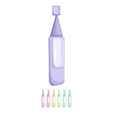 Nasal eye drop cartoon vector graphic Stock Illustration