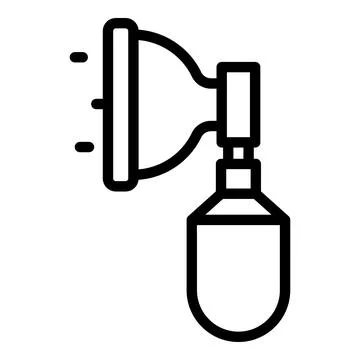 Nasal oxygen icon outline vector. Medical concentrator Stock Illustration