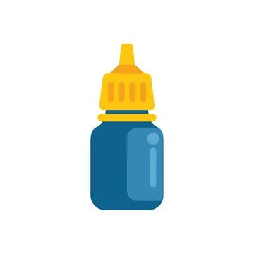 Nasal spray or eye drop bottle delivering medication Stock Illustration