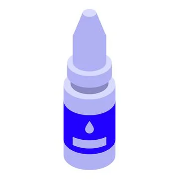 Nasal spray or eye drop bottle delivering medication Stock Illustration
