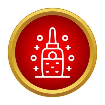 Nasal spray or eye drops medicine bottle icon Stock Illustration