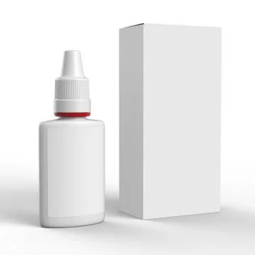 Nasal Spray Package Stock Illustration