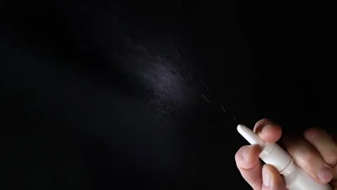 Nasal spray splashes Stock Footage 148823210