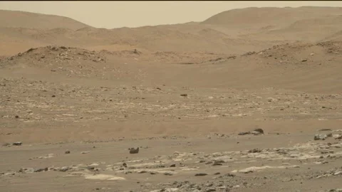 NASA's Ingenuity Mars Helicopter conducting first flight and landing on Mars Stock Footage 288979113
