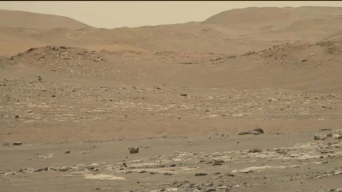 NASA's Ingenuity Mars Helicopter lifting off from the surface of Mars Stock Footage 288979115