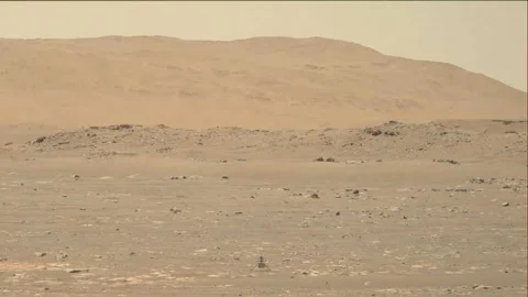 NASA's Ingenuity Mars Helicopter lifting off from the surface of Mars Stock Footage 288979169