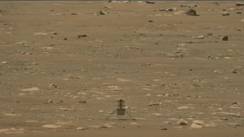 NASA's Ingenuity Mars Helicopter performs first landing on the surface of Mars Stock Footage 288979072
