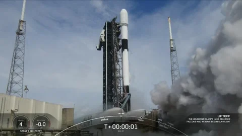 NASA's Northrop Grumman CRS-21 Cygnus cargo craft launch from Cape Canaveral Stock Footage 281242273
