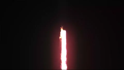 NASA's PACE satellite atop a SpaceX Heavy Falcon rocket launch Stock Footage 295933459