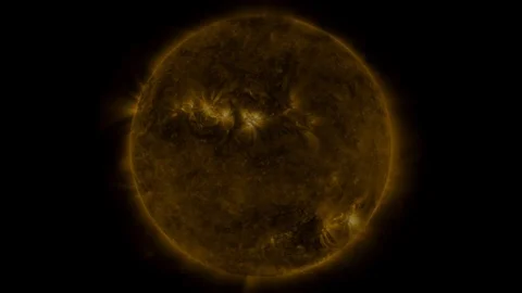 NASA's Solar Dynamics Observatory captures time lapse of the sun - 2010-2015 Stock Footage 96025567