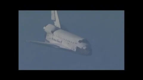 NASA's Space Shuttle Atlantis on final approach to Kennedy Space Centre Stock Footage 283460600