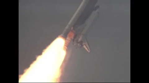 NASA's Space Shuttle Atlantis lift off flight on Mission STS-125 Stock Footage 283460412