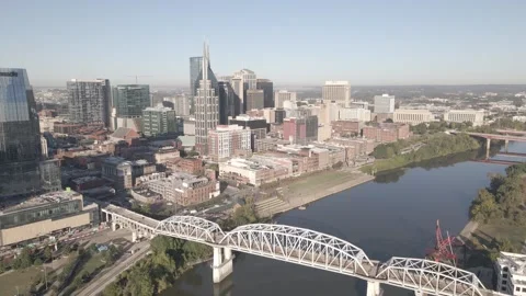 Nashville Aerial Pull In Shot Video stock 240932573