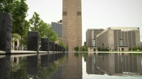 Nashville downtown infinity pool Stock Footage 9024118