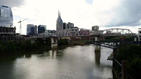 Nashville Drone Downtown.mp4 스톡 동영상 138071027