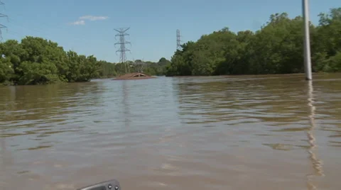 Nashville Flooded House Stock Footage 33755740