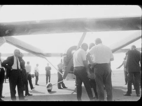 Nashville Flying Service Airplane Plane Flight Pilot Airlines Airport Runway Stock Footage