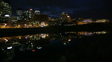 Nashville River Camera Pan Stock Footage 25600657