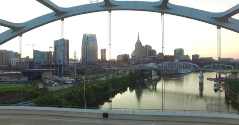 Nashville - Through The Bridge 4K Stock Footage 72610663