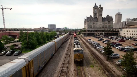 Nashville Train Yard Video stock 96233900