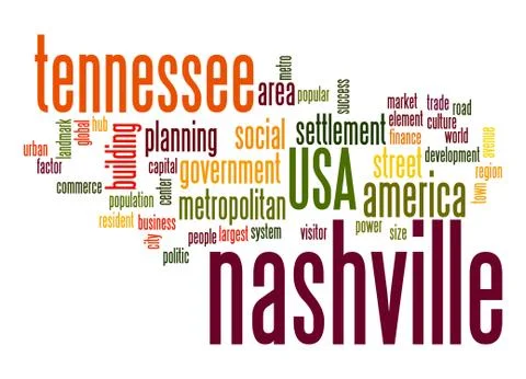 Nashville word cloud Stock-Illustration