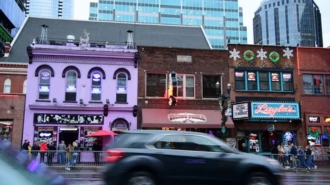 Nashville's Broadway Stock Footage 126756050