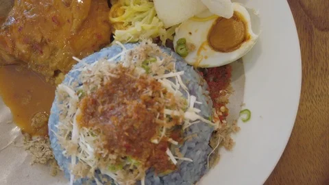Nasi Kerabu Stock Footage 104538031