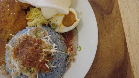 Nasi Kerabu Stock Footage 104538036