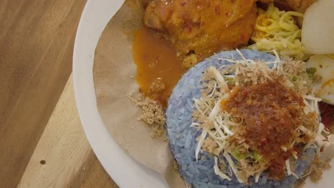 Nasi Kerabu Stock Footage 104538156