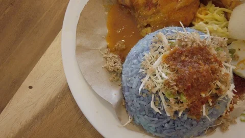 Nasi Kerabu Stock Footage 104538167