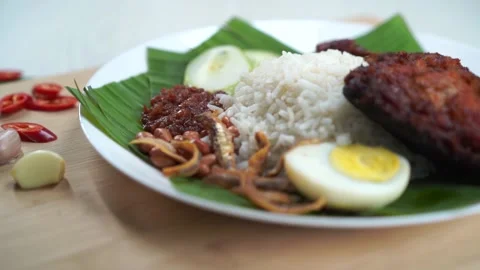 Nasi Lemak Stock Video Footage 