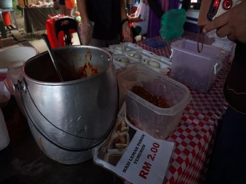 Nasi Lemak. Stock Footage 120991263