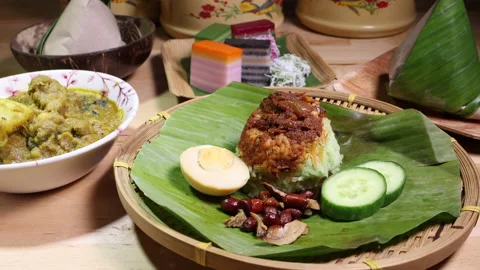 Nasi Lemak Stock Footage 141983327