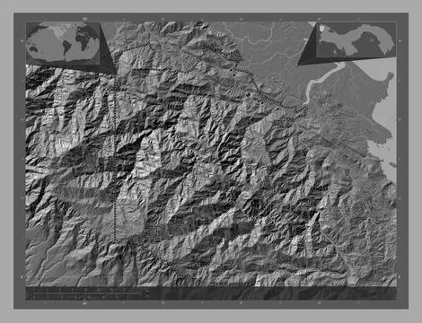 Naso Tjer Di Comarca, Panama. Bilevel. Major cities Stock Illustration