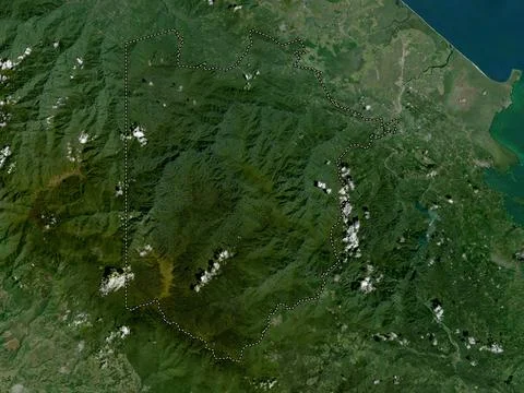 Naso Tjer Di Comarca, Panama. High resolution satellite map Stock Illustration