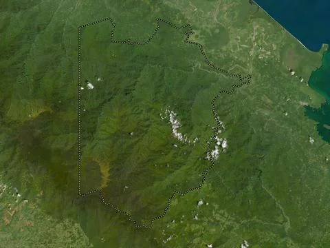 Naso Tjer Di Comarca, Panama. Low resolution satellite map Stock Illustration