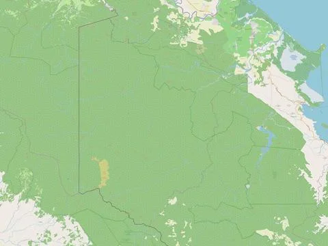 Naso Tjer Di Comarca, Panama. Open Street Map Stock Illustration