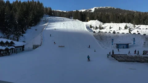 Nassfeld Austria Skiing Stock Footage 232235824