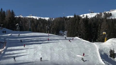 Nassfeld Austria Skiing Stock Footage 232237850