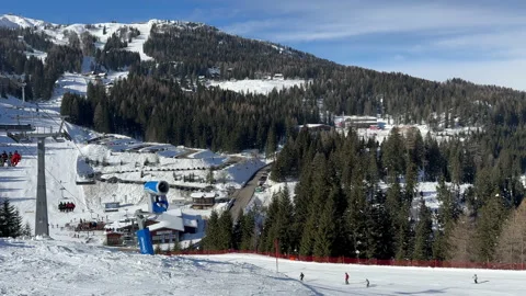Nassfeld Austria Skiing Stock Footage 232239277