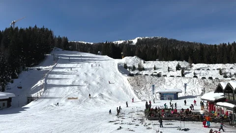 Nassfeld Austria Skiing Stock Footage 232249452