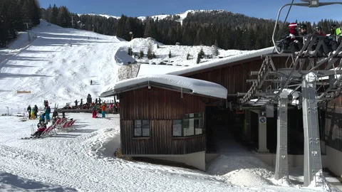 Nassfeld Austria Skiing Stock Footage 232250357