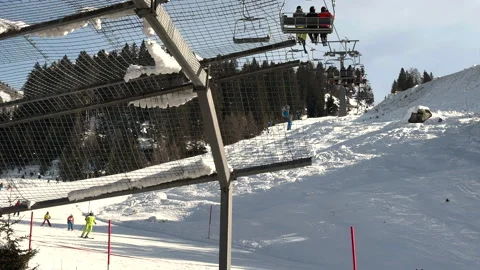 Nassfeld Austria Skiing Stock Footage 232251650